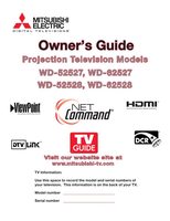 Mitsubishi WD52527 WD52528 WD62527 TV Operating Manual